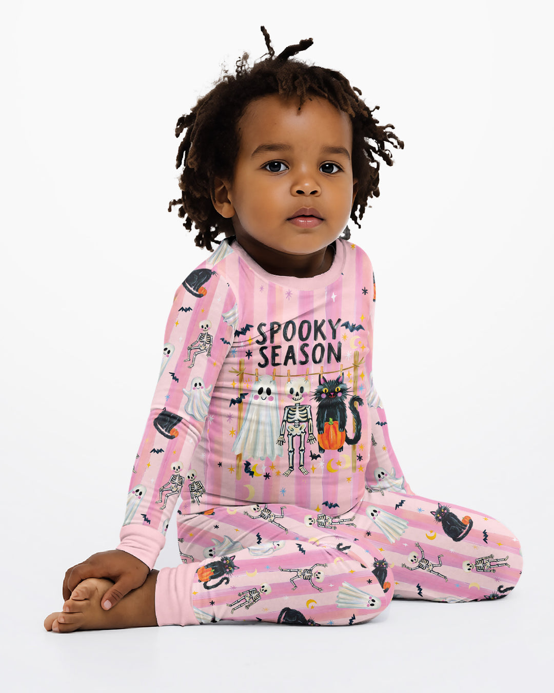 Spooky Season Kids Bamboo Two Piece Long Sleeve Pajama Set