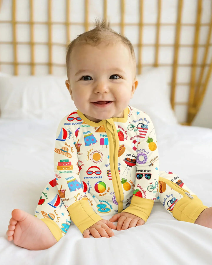 Gerippte Babykleidung mit individuellem Foto - Weich &amp; Skizzenhaft
