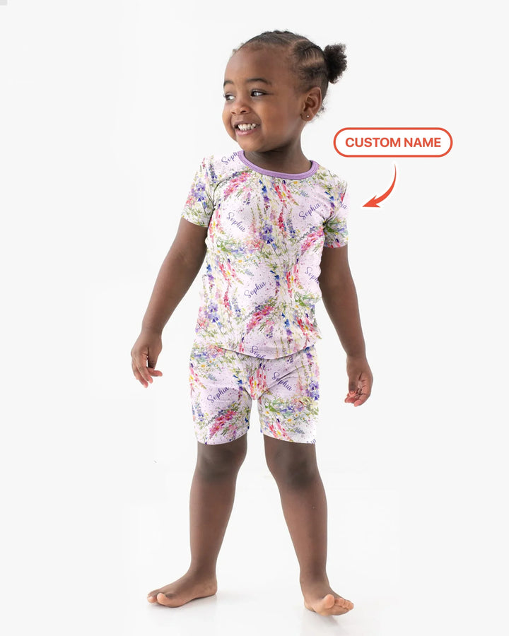 Zweiteiliges Pyjama-Set mit kurzen Ärmeln und Shorts im Sommer-Design