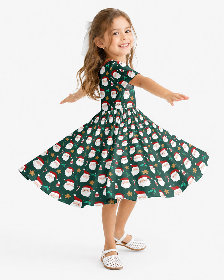 Christmas Sweet Santa Bamboo Twirl Dress