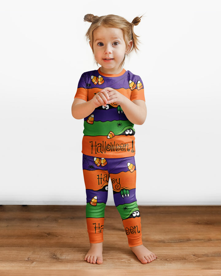 Happy Halloween Bamboo Two Piece Short Sleeve Pajama Set