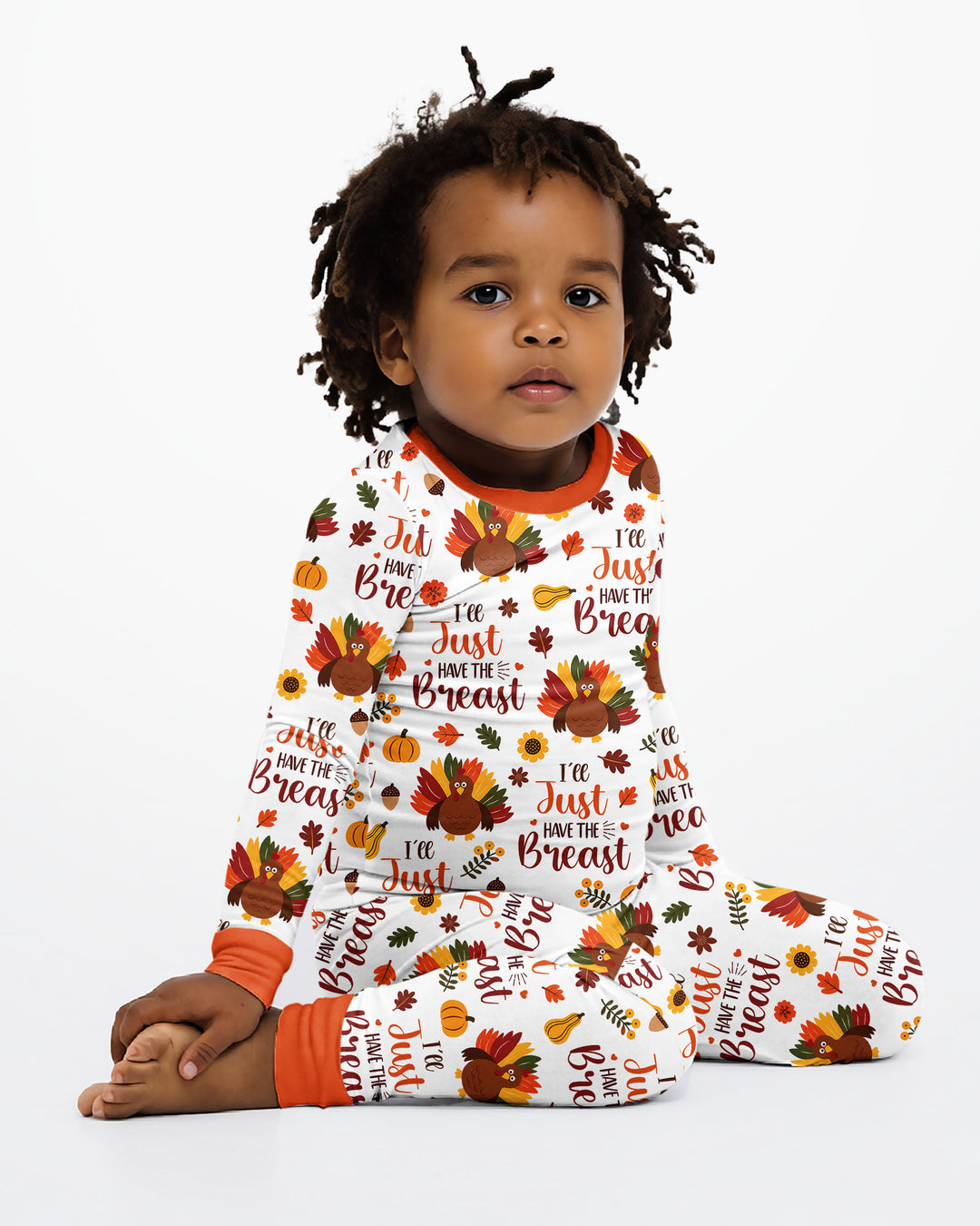 Funny Thanksgiving I’ll Just Have the Breast Bamboo Two Piece Long Sleeve Pajama Set