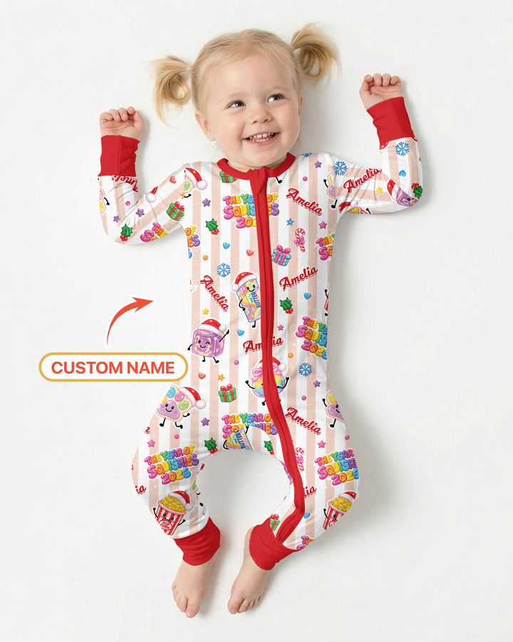 Custom Name The Year of Squishies 2026 Bamboo Convertible Zippy