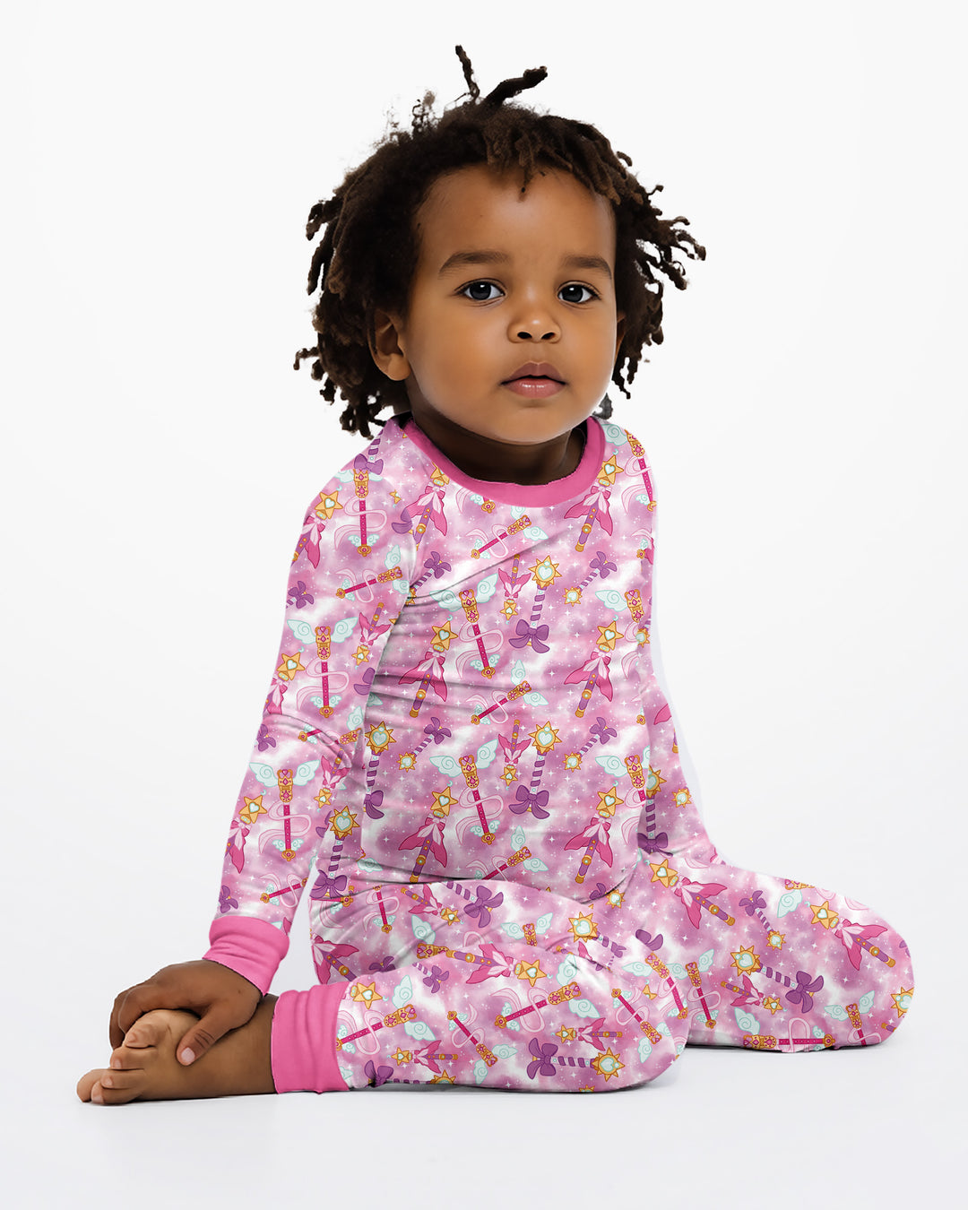 Kawaii Magical Girl Wand Bamboo Two Piece Long Sleeve Pajama Set