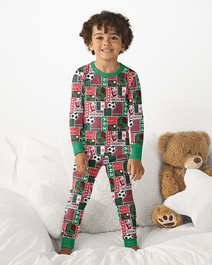Zweiteiliges Langarm-Pyjama-Set mit Sommerfrüchten