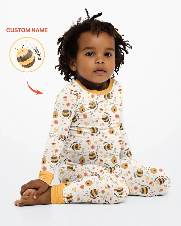 Zweiteiliges Langarm-Pyjama-Set mit Sommerfrüchten