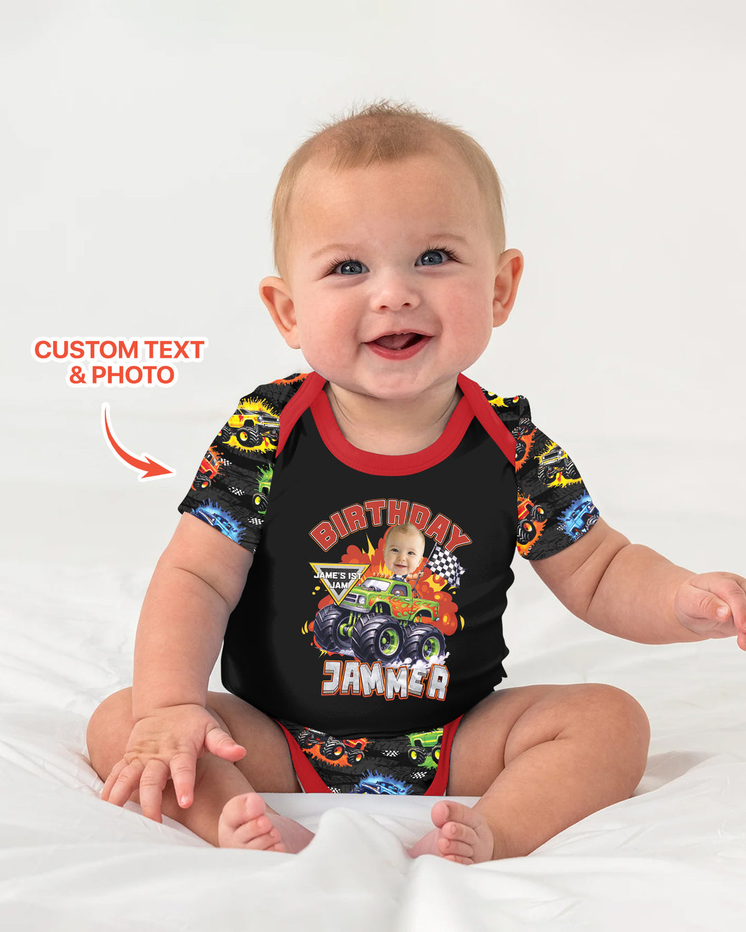 Birthday Truck Rally Bamboo Bodysuit