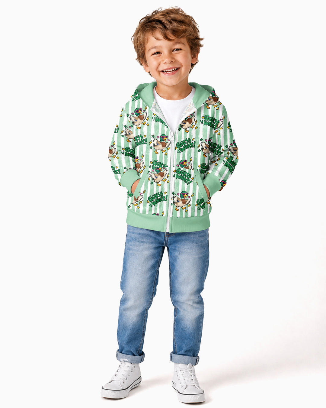 Guess What Mallard Butt Bamboo Zip Hoodie