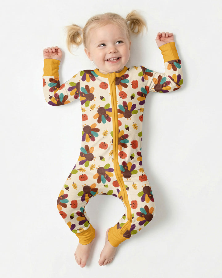 Thankful Turkey Days Bamboo Convertible Zippy