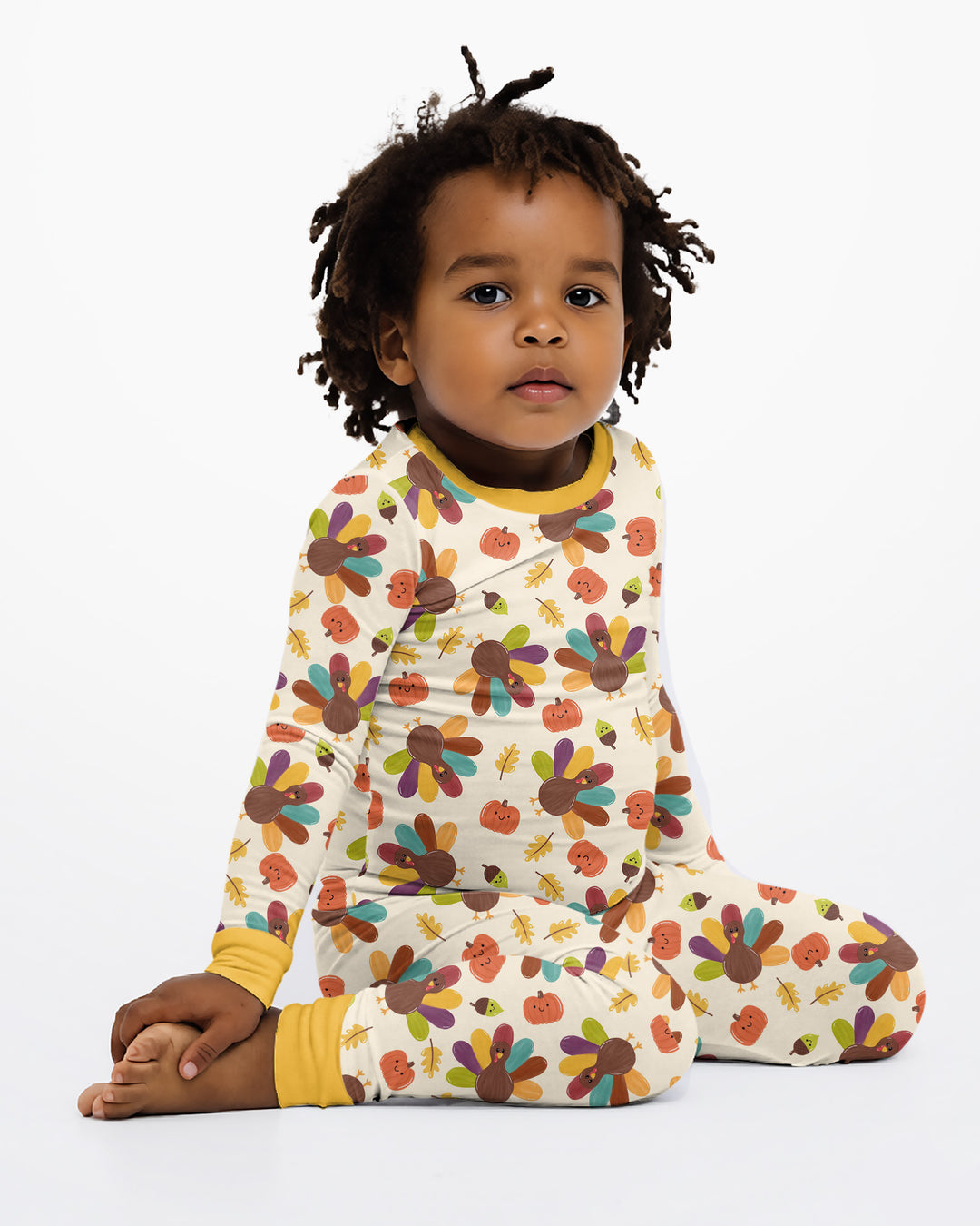 Thankful Turkey Days Bamboo Two Piece Long Sleeve Pajama Set