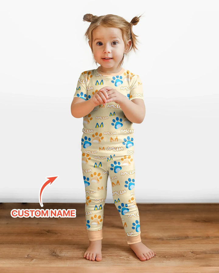 Zweiteiliges, kurzärmliges Pyjama-Set mit Marienkäfern