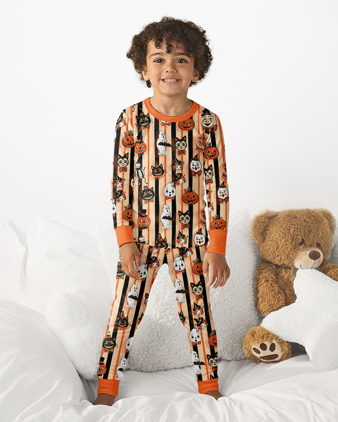 Vintage Halloween Bamboo Two Piece Long Sleeve Pajama Set