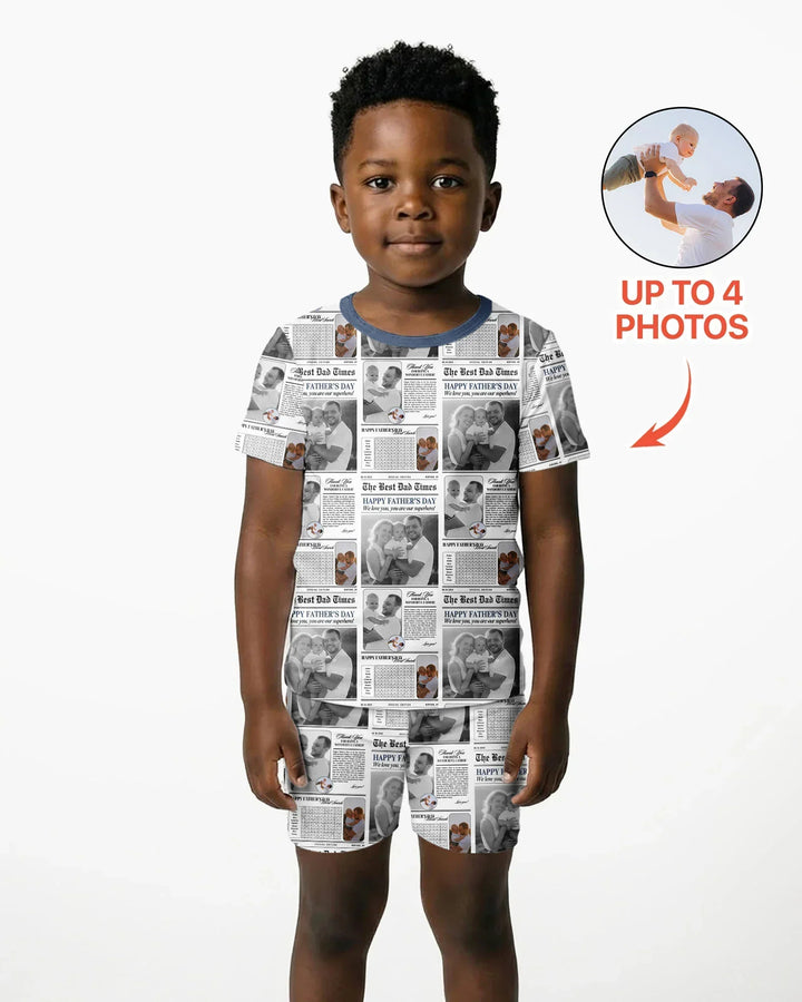 Zweiteiliges Pyjama-Set mit kurzen Ärmeln und Shorts im Sommer-Design