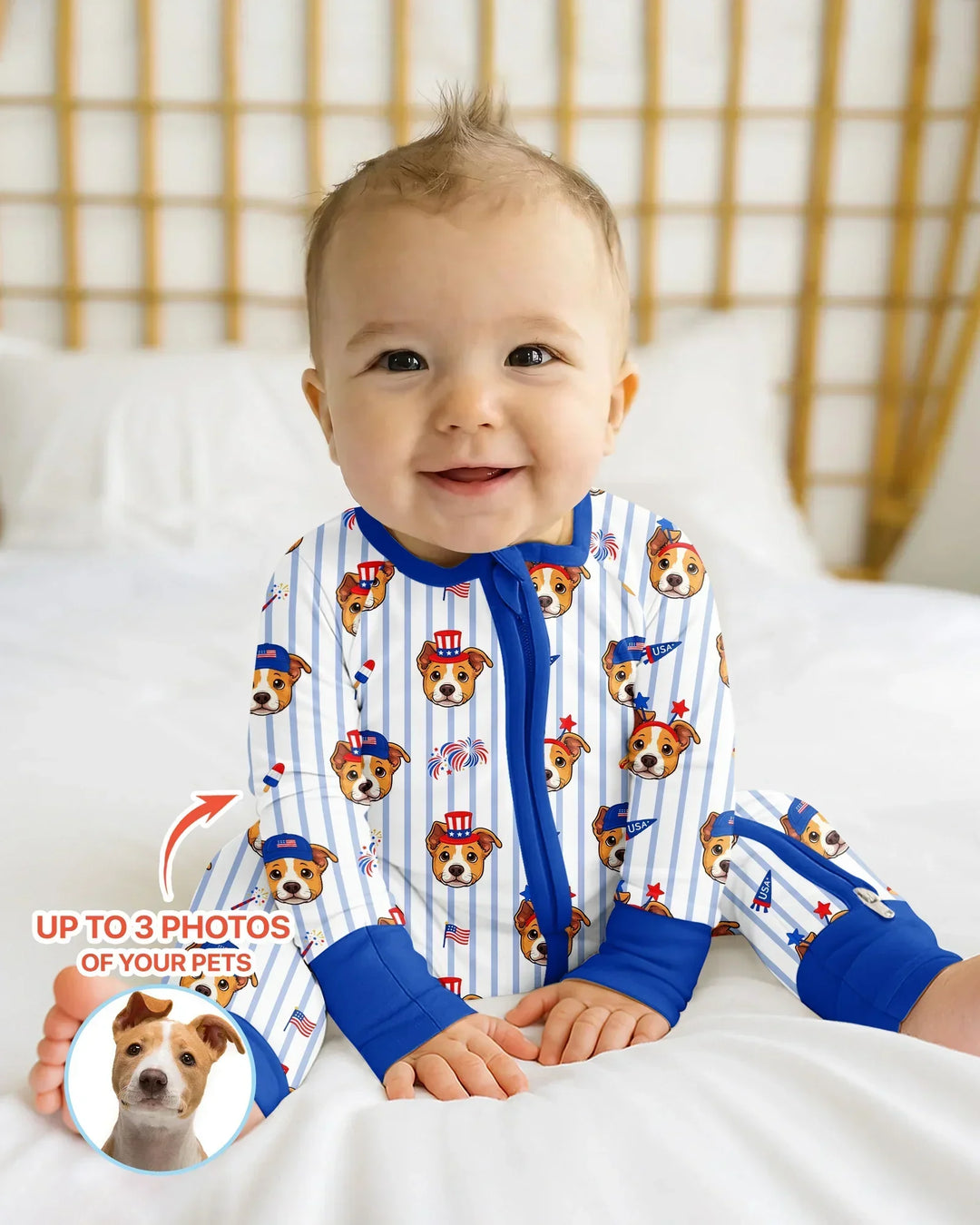 Gerippte Babykleidung mit individuellem Foto - Weich &amp; Skizzenhaft