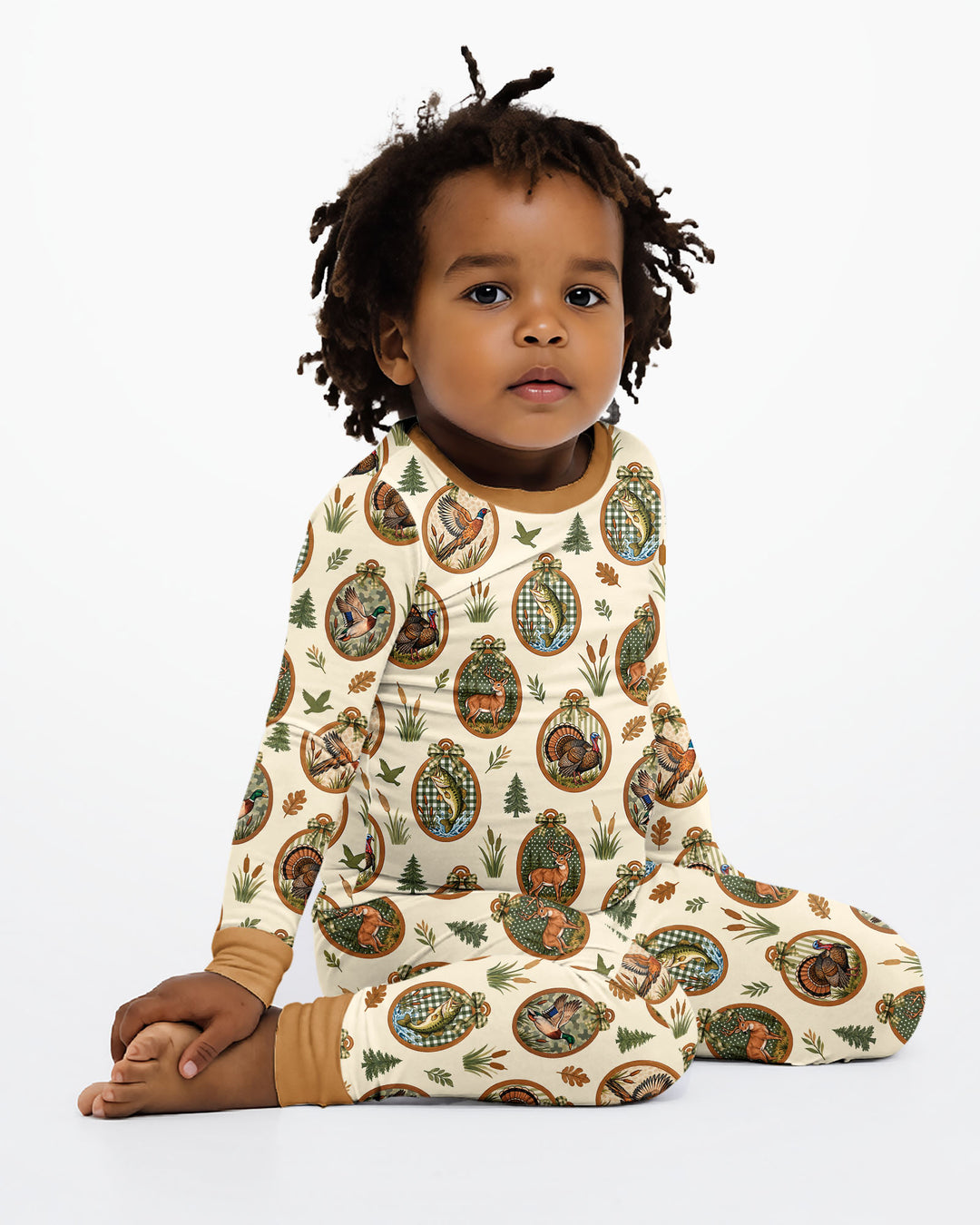 Hunting Season Family Matching Bamboo Two Piece Long Sleeve Pajama Set