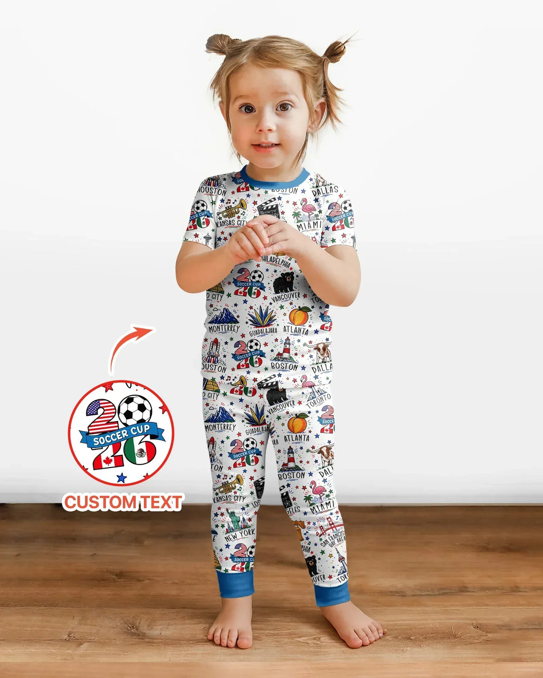 Zweiteiliges, kurzärmliges Pyjama-Set mit Marienkäfern