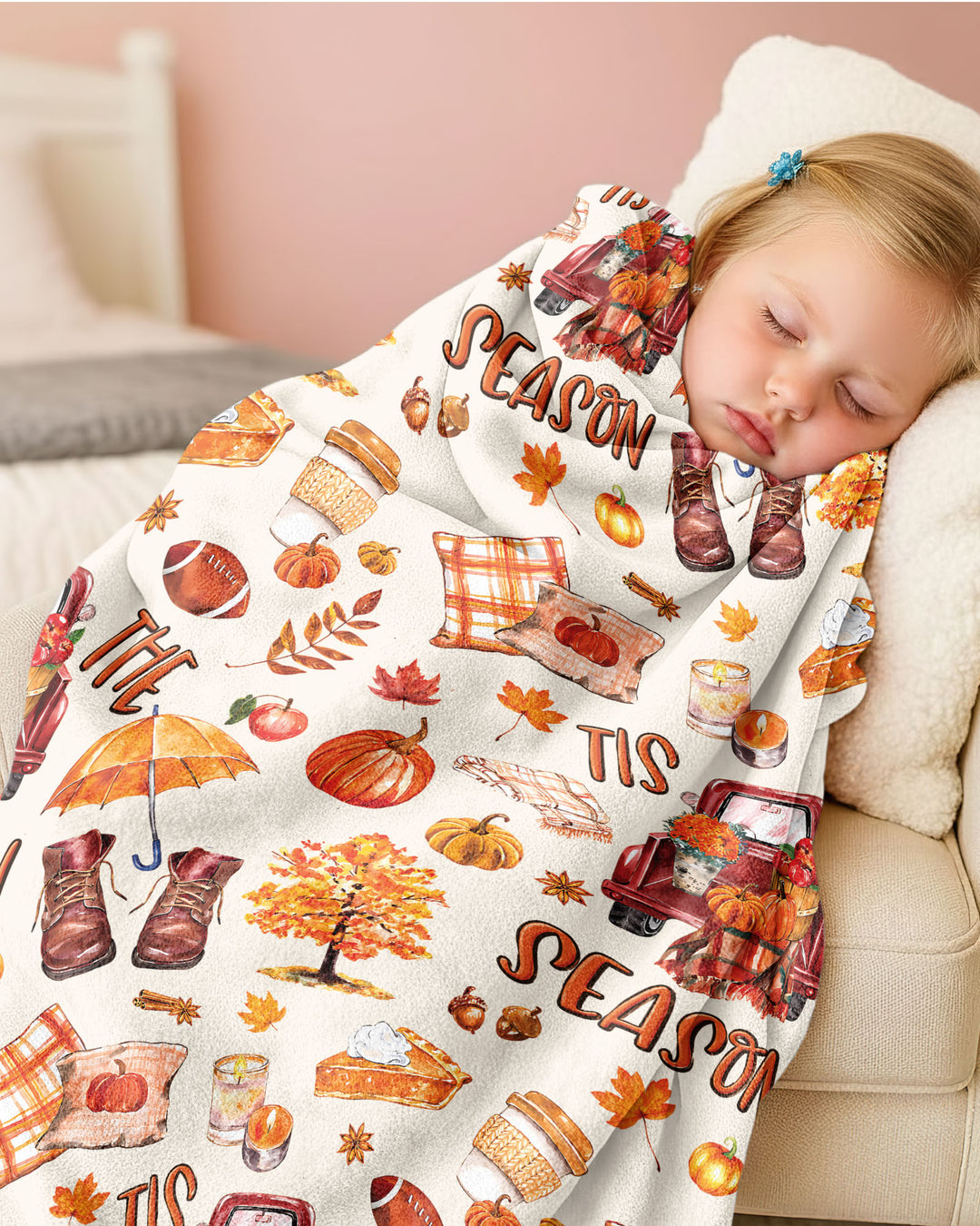 Fall Tis the Season Bamboo Blanket