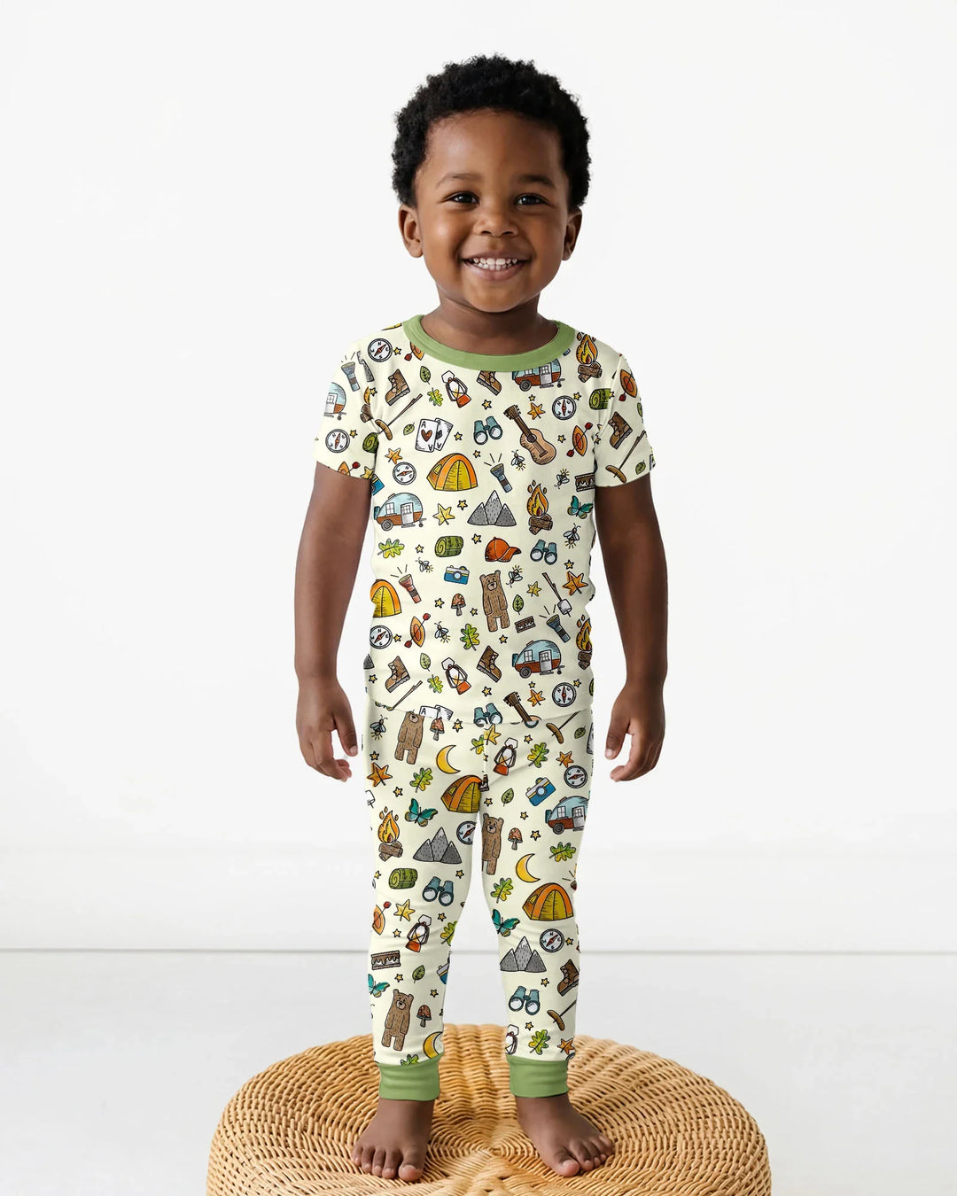 Zweiteiliges, kurzärmliges Pyjama-Set mit Marienkäfern