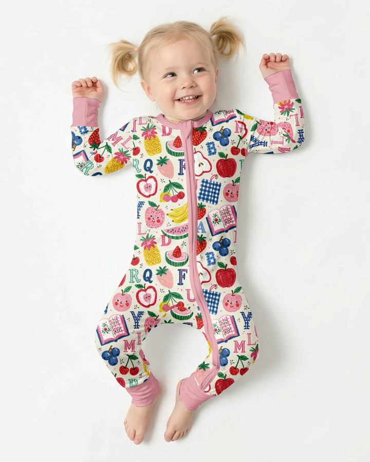 Back To School Fruit Alphabet Bamboo Convertible Zippy