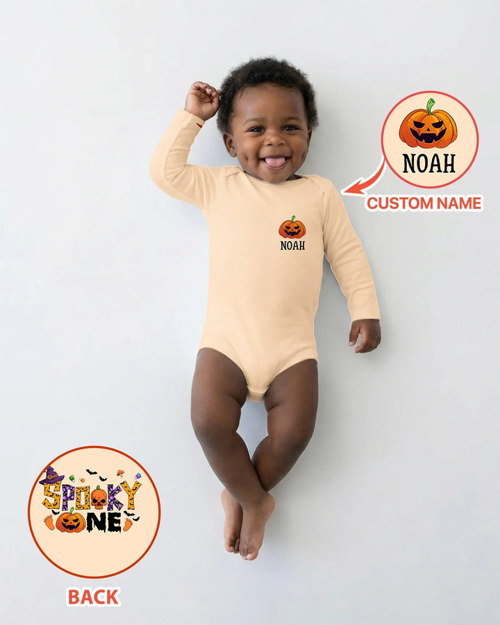 Personalized Spooky One First Birthday Halloween Bamboo Bodysuit