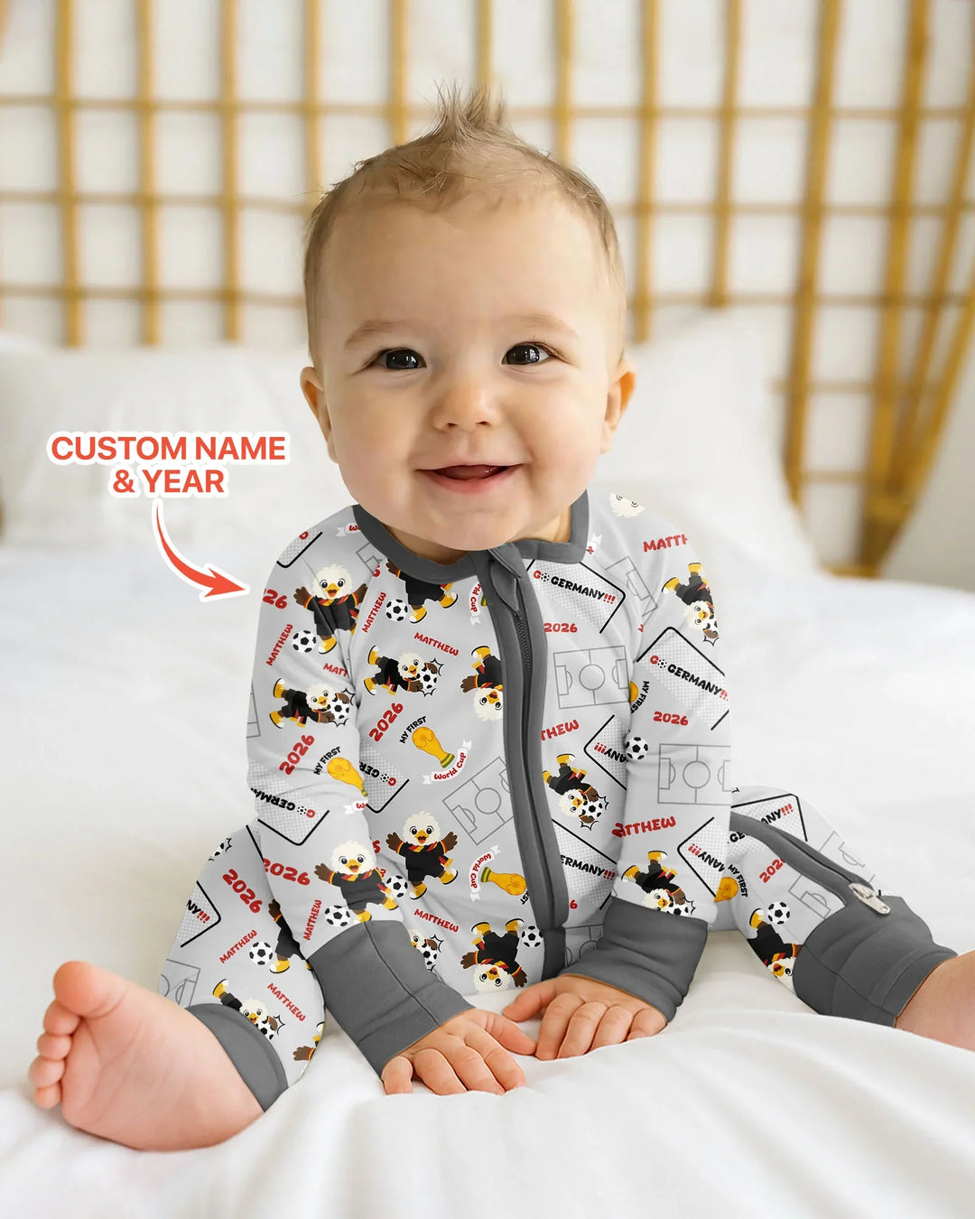 Gerippte Babykleidung mit individuellem Foto - Weich &amp; Skizzenhaft