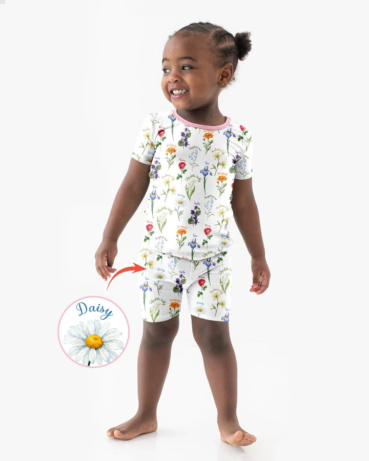 Schlafanzug-Set zweiteilig, kurze Ärmel, kurze Hose, Bambus