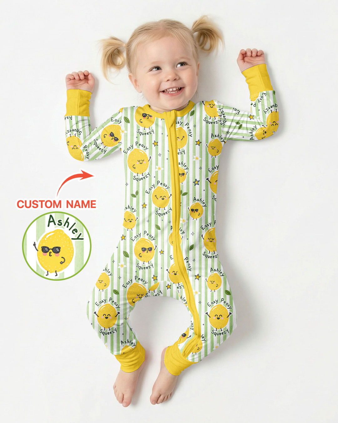 Easy Peasy Lemon Squeezy Custom Name Bamboo Convertible Zippy