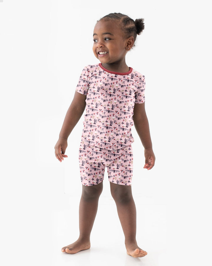 Fruit Bats Bamboo Two Piece Short Sleeve Shorts Pajama Set