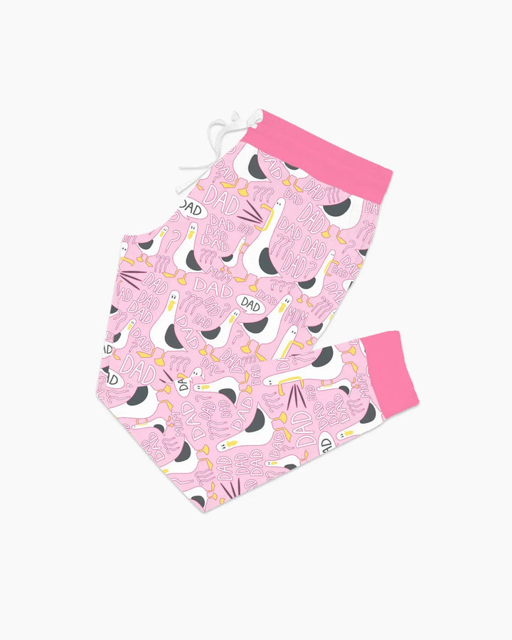 Lustiger Möwen-PAPAPA-Pyjama aus Bambus für Damen
