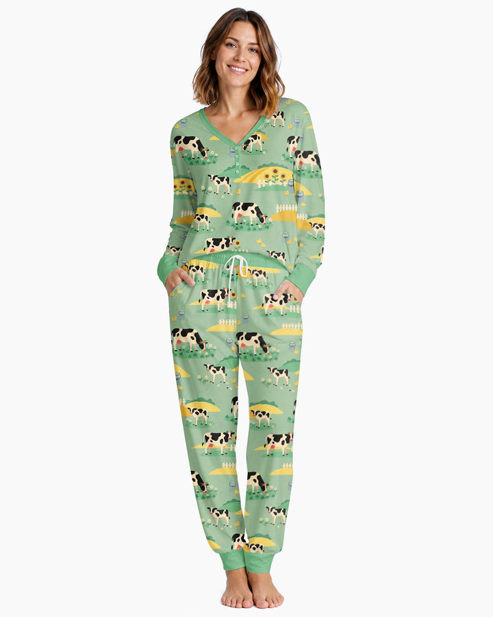Pasture Sunlit Waltz Bamboo Women Pajama Set