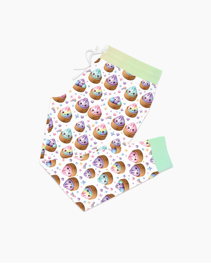 Cute Glitter Dumpling Bamboo Women Pajama Set