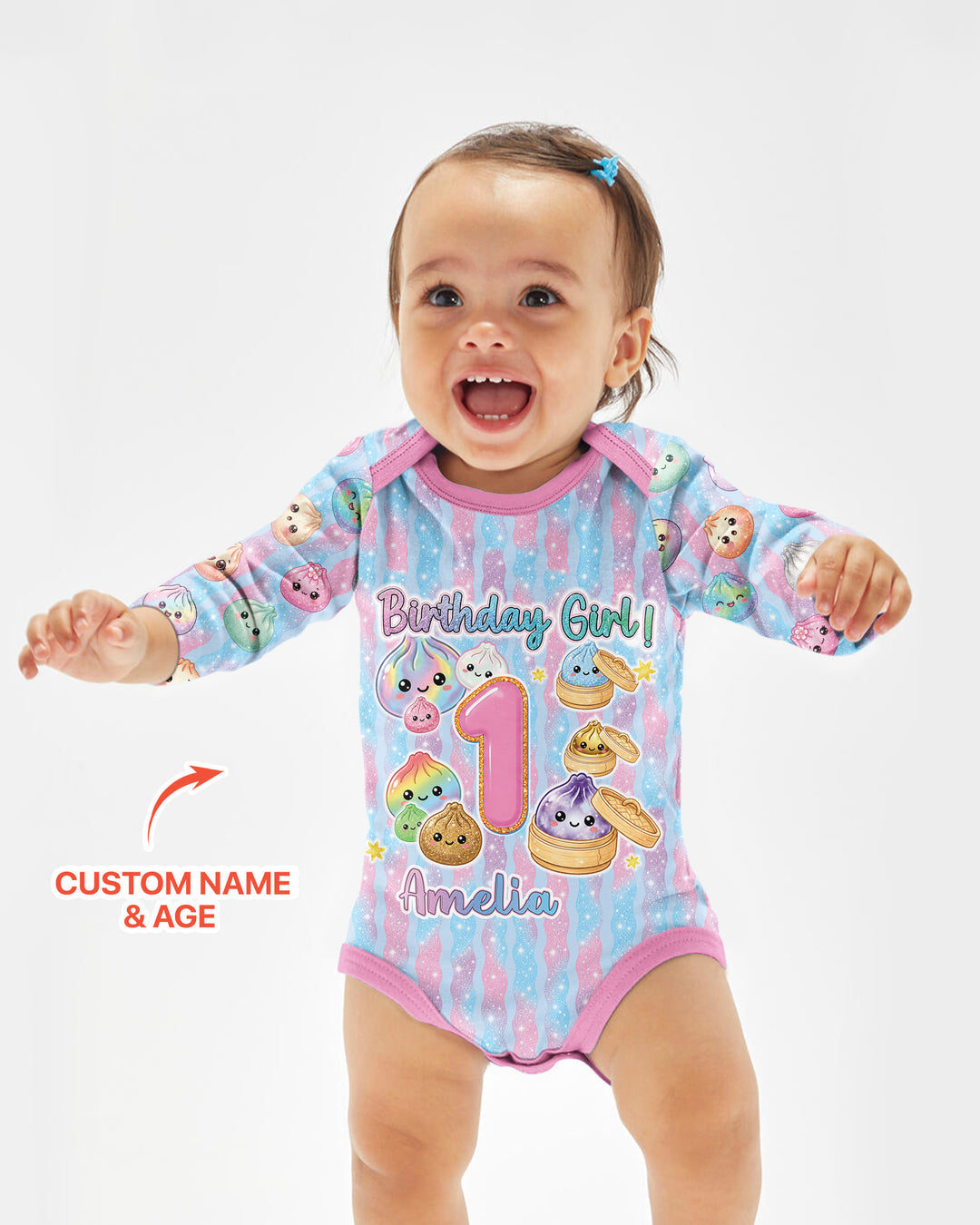Squishy Birthday Custom Name & Age Bamboo Bodysuit