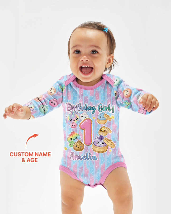 Squishy Birthday Custom Name & Age Bamboo Bodysuit