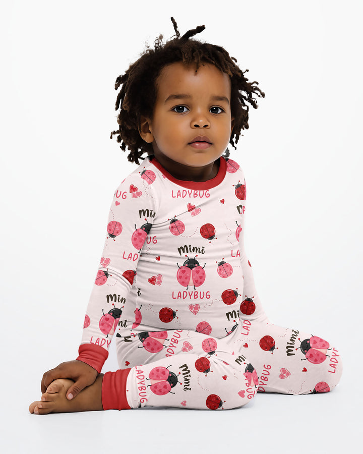 Mimi Ladybug Bamboo Two Piece Long Sleeve Pajama Set