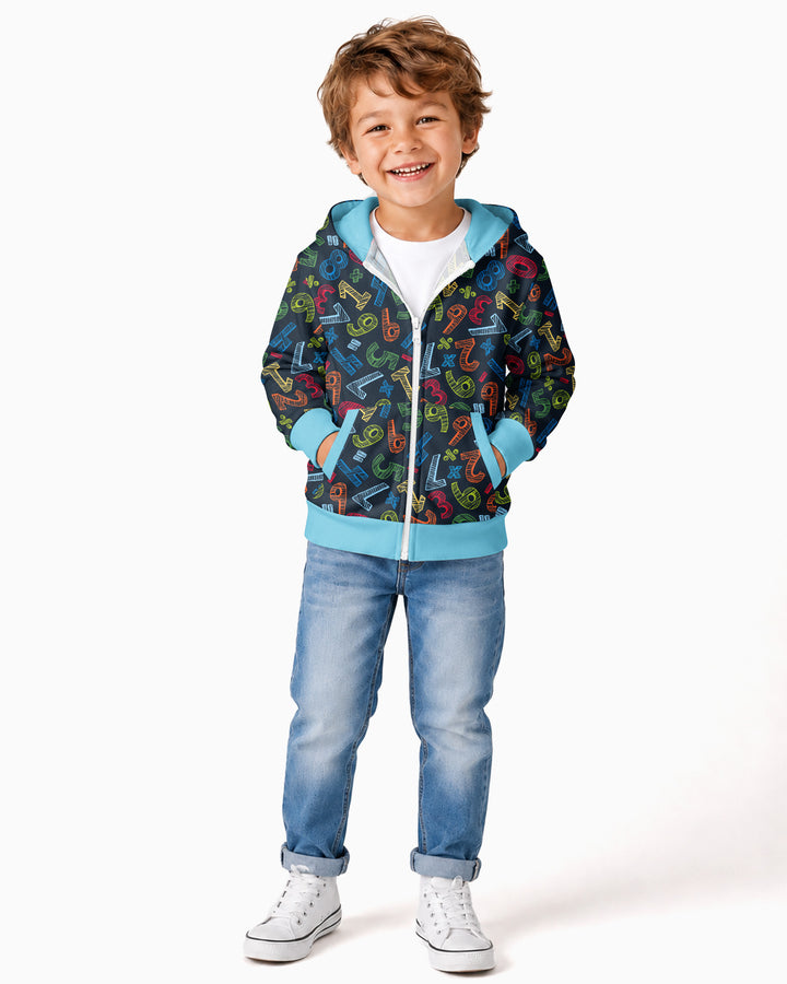 Math Doodles Bamboo Zip Hoodie