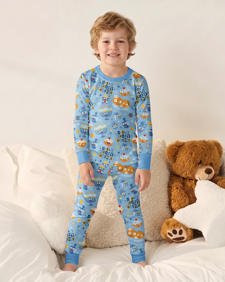 Eight Crazy Nights Bamboo Two Piece Long Sleeve Pajama Set