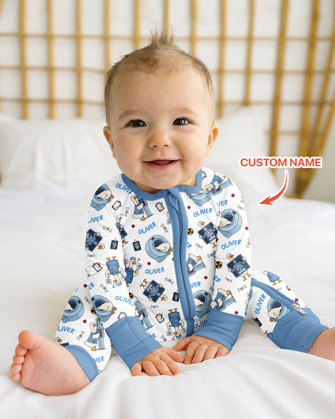 Gerippte Babykleidung mit individuellem Foto - Weich &amp; Skizzenhaft