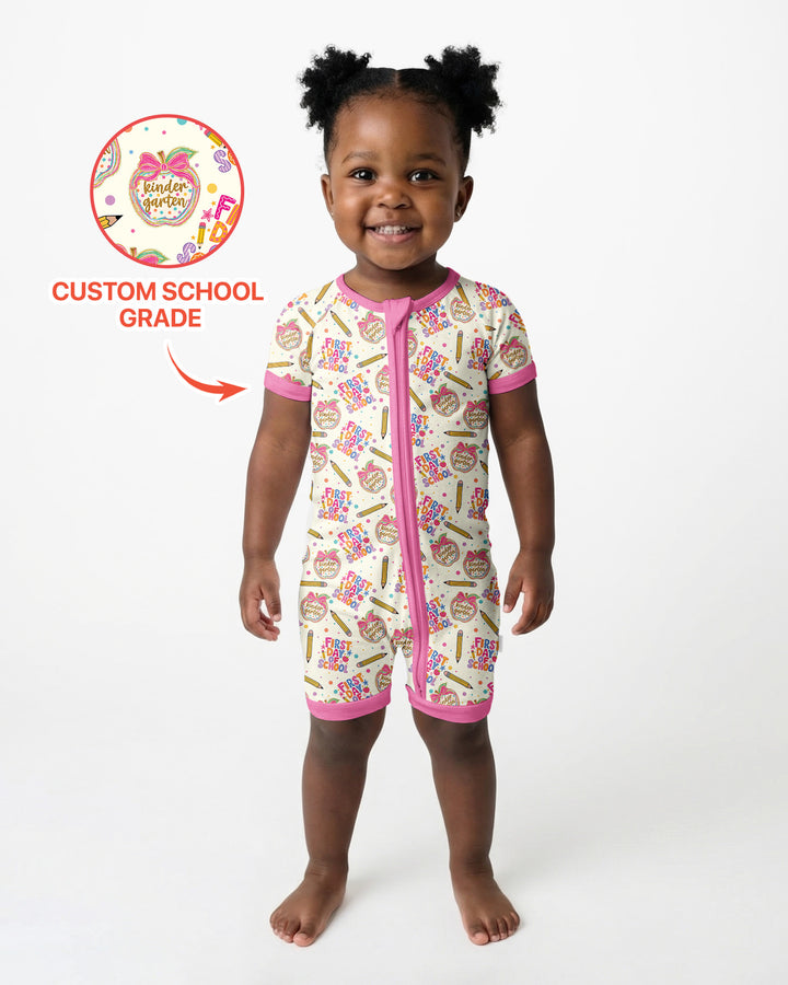 Custom School Grade First Day Cutie Bamboo Shorty Zippy
