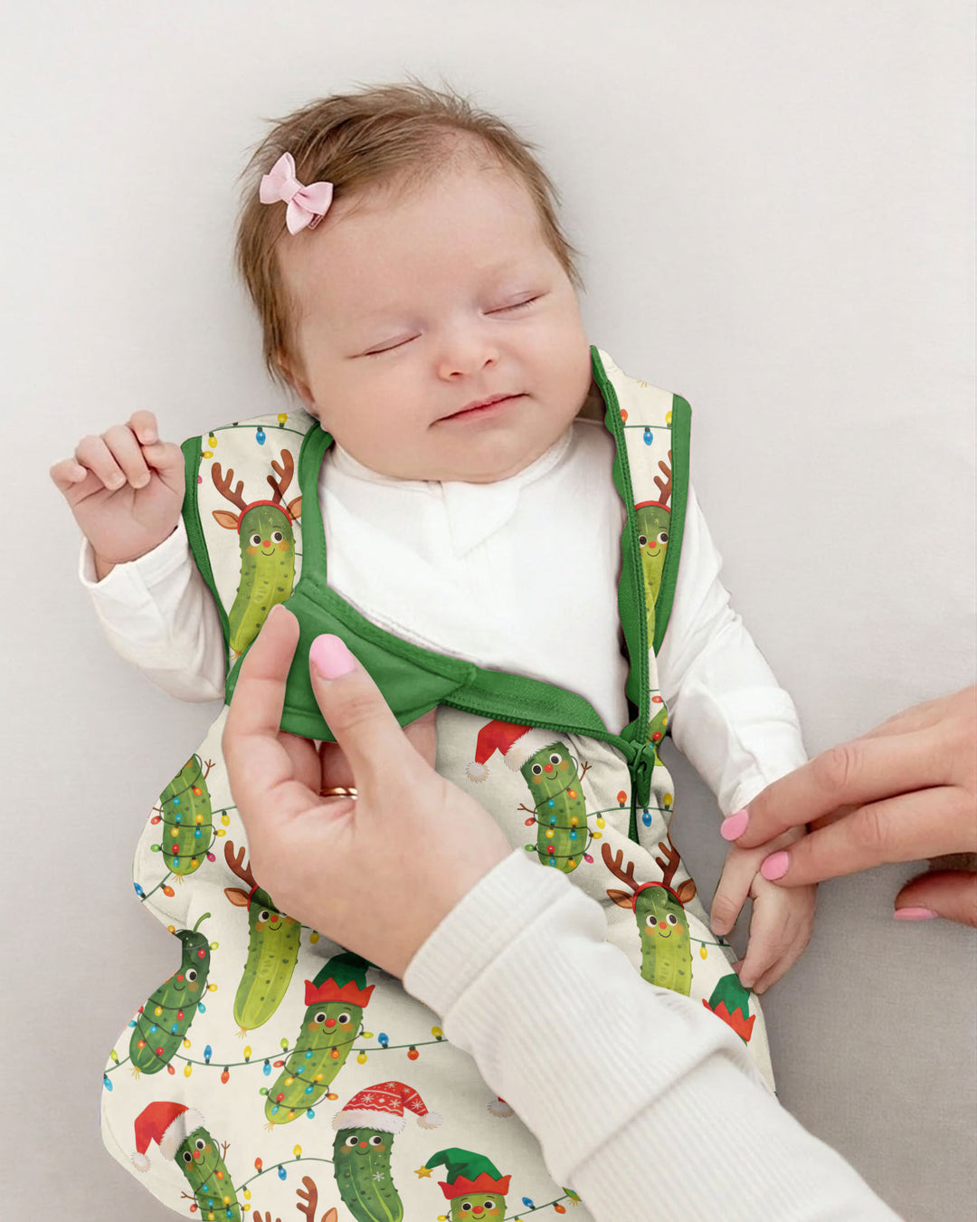 Cheerful Christmas Pickle Bamboo Sleep Bag