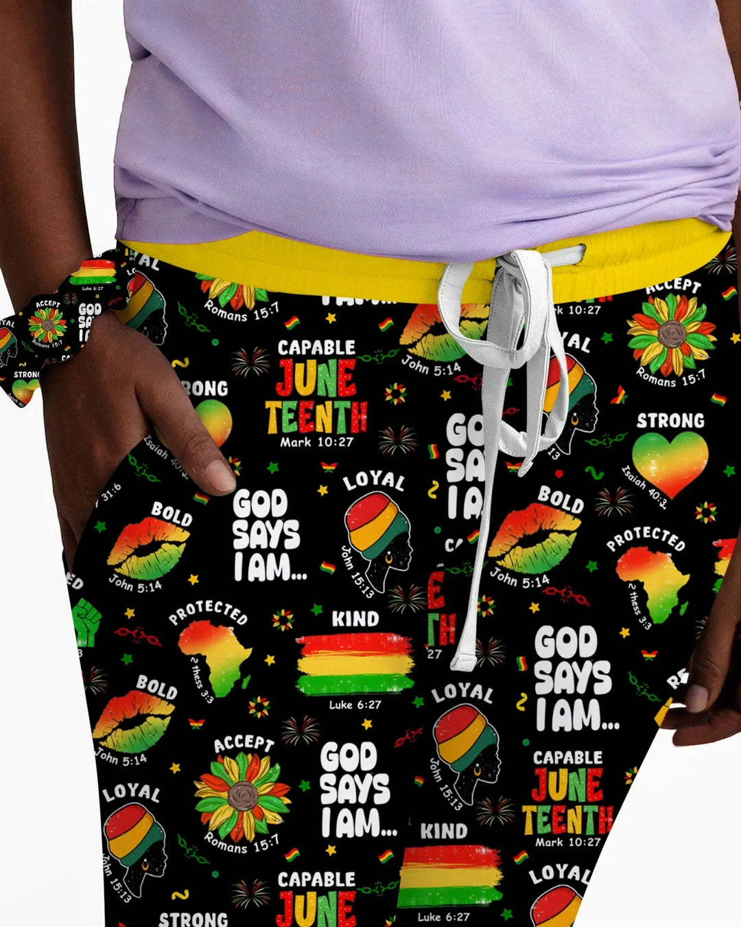 Gott sagt, ich bin Juneteenth Blessings Bambus Damen Pyjama Set