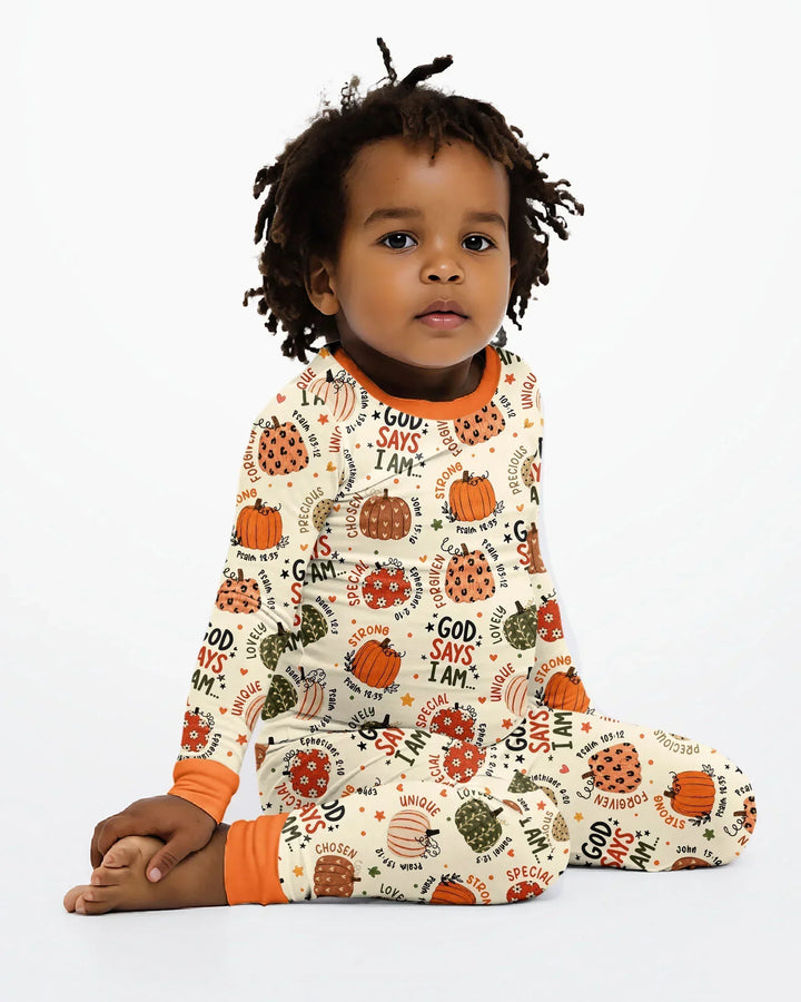 Zweiteiliges Langarm-Pyjama-Set mit Sommerfrüchten