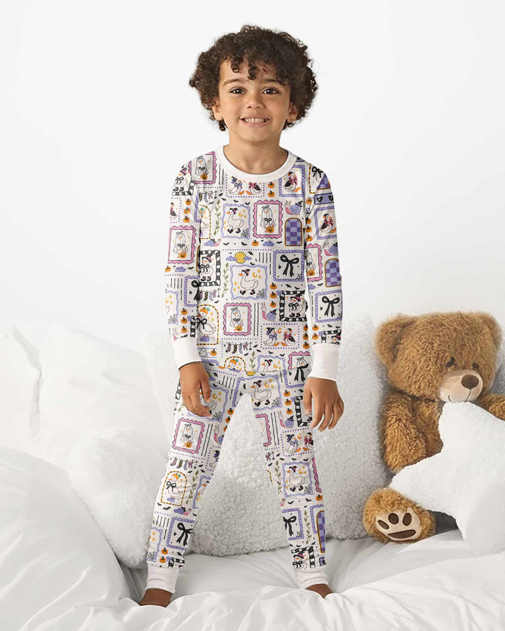 Just a Goose Halloween Bamboo Two Piece Long Sleeve Pajama Set