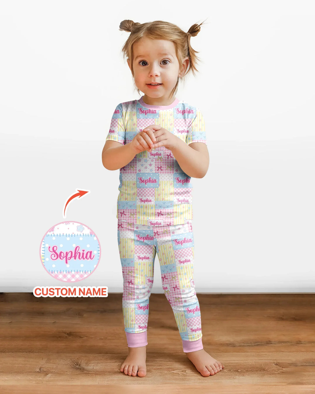 Zweiteiliges, kurzärmliges Pyjama-Set mit Marienkäfern