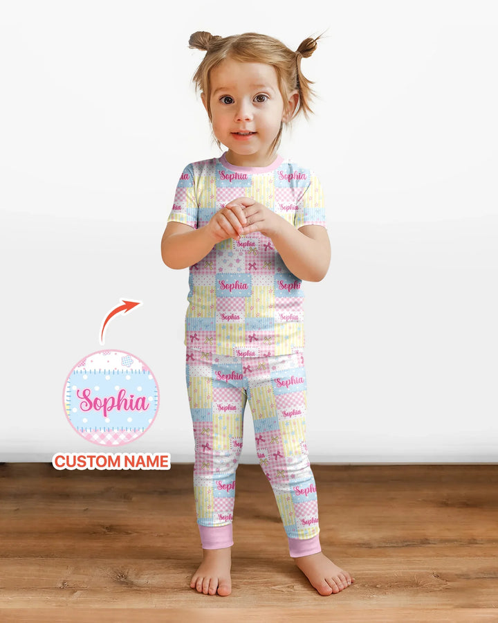 Zweiteiliges, kurzärmliges Pyjama-Set mit Marienkäfern