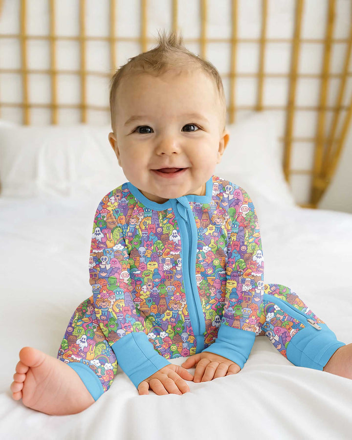 Doodle Characters Pastel Bamboo Convertible Zippy