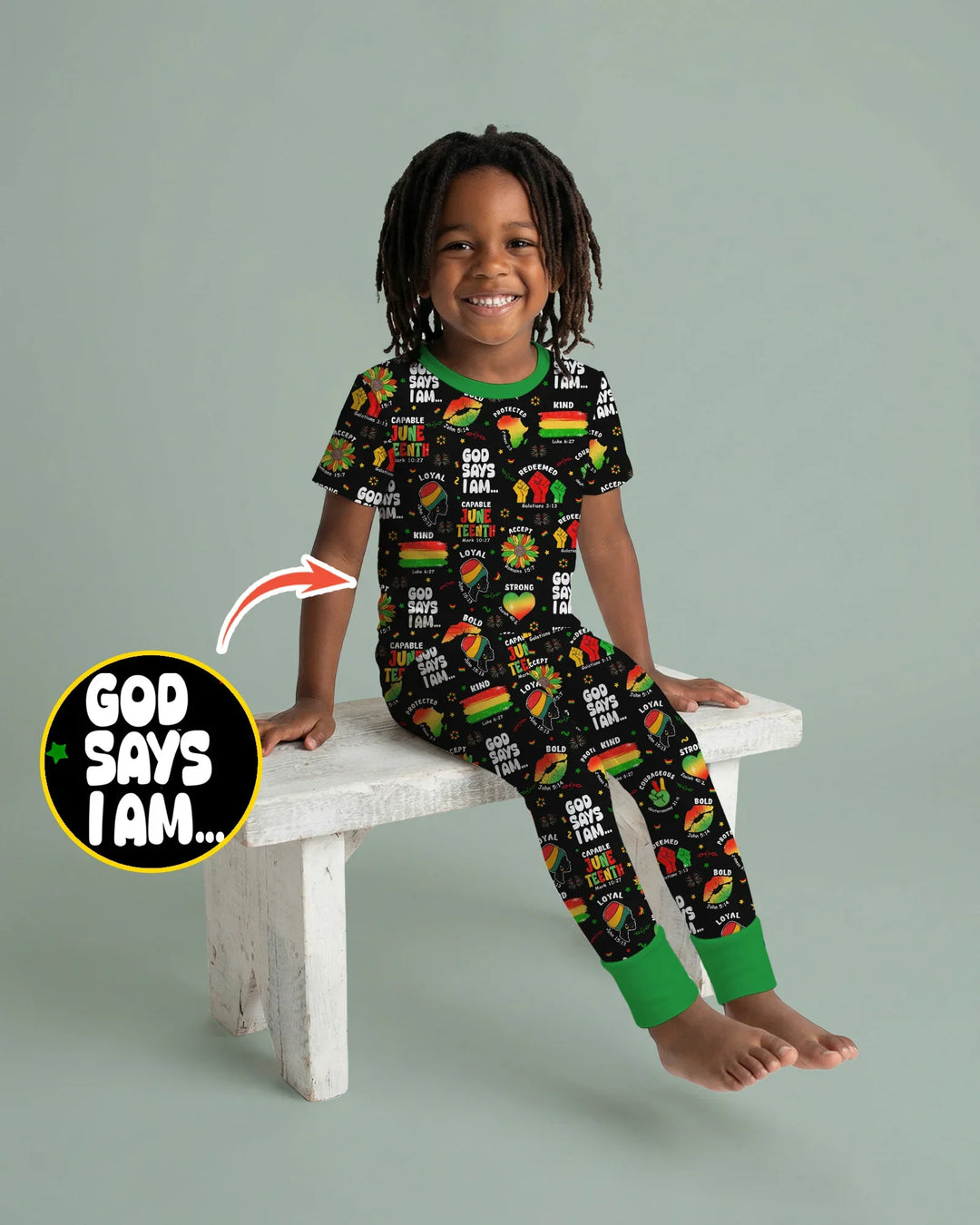 Zweiteiliges, kurzärmliges Pyjama-Set mit Marienkäfern
