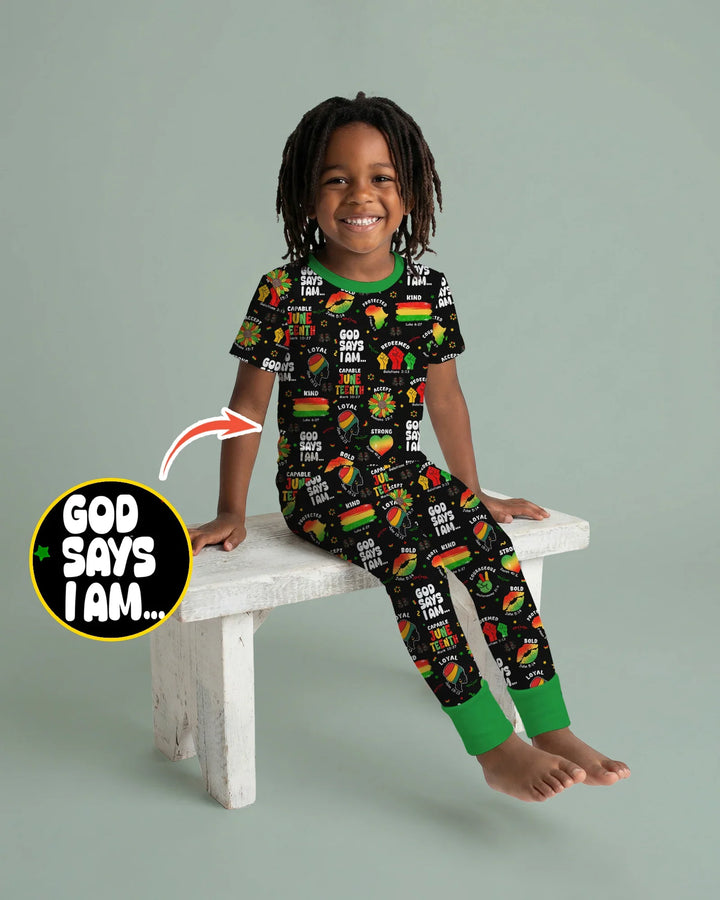 Zweiteiliges, kurzärmliges Pyjama-Set mit Marienkäfern