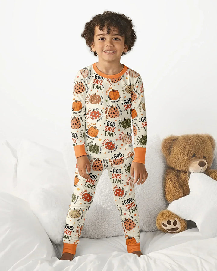 Zweiteiliges Langarm-Pyjama-Set mit Sommerfrüchten