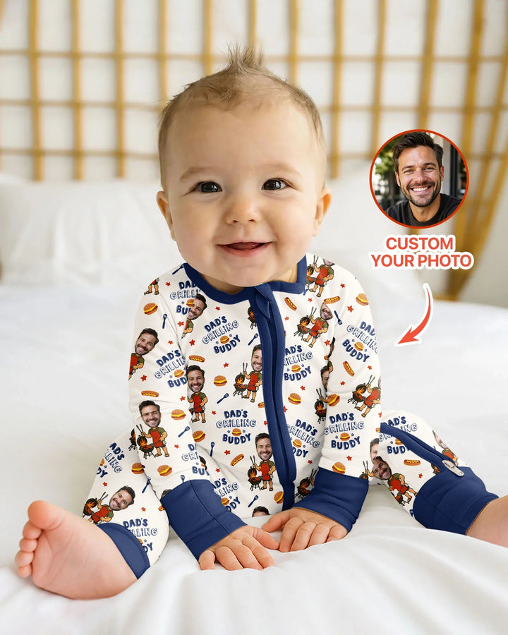 Gerippte Babykleidung mit individuellem Foto - Weich &amp; Skizzenhaft