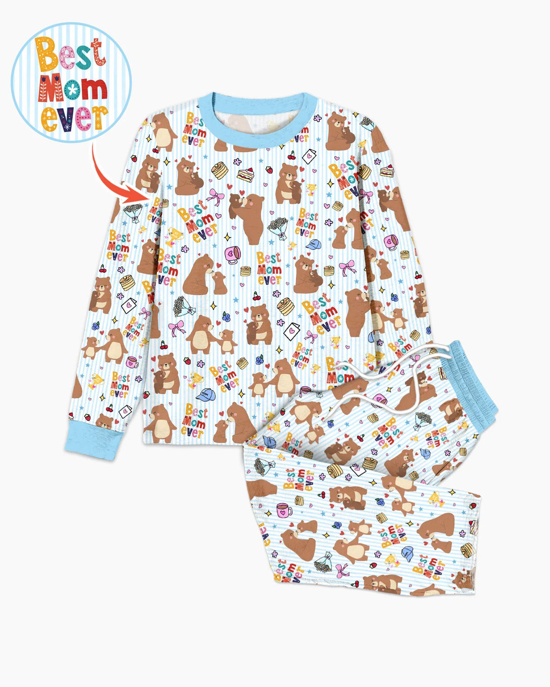 Best Mama Bear Ever Family Matching Bamboo Men's Pajama Set
